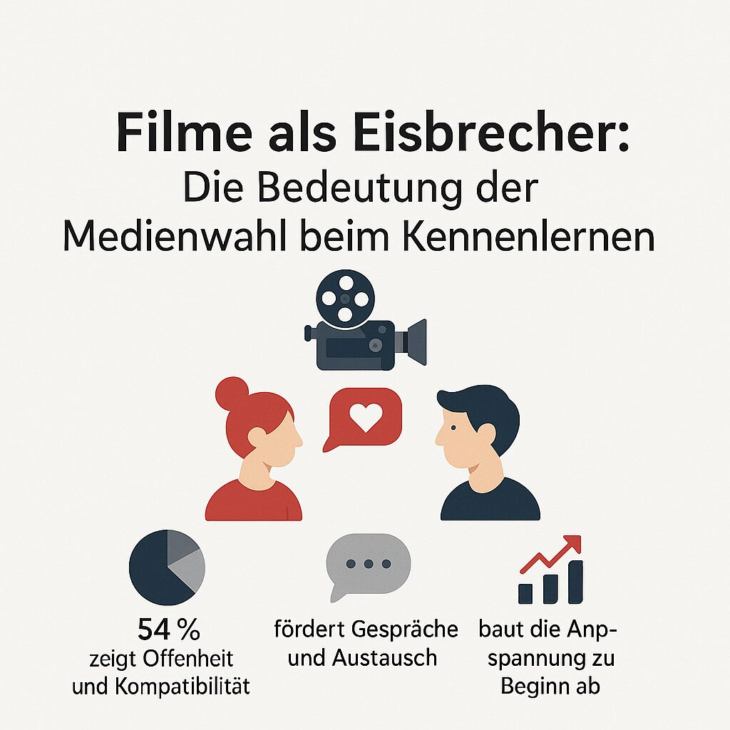 Infografik zu: Filme als Eisbrecher: Die Bedeutung der Medienwahl beim Kennenlernen